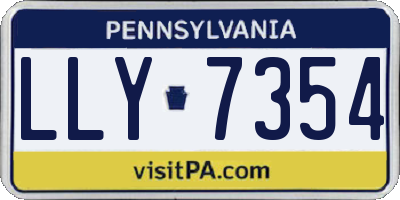 PA license plate LLY7354