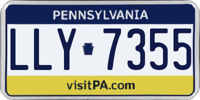 PA license plate LLY7355