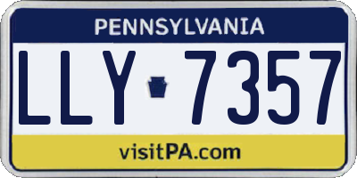 PA license plate LLY7357