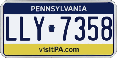 PA license plate LLY7358