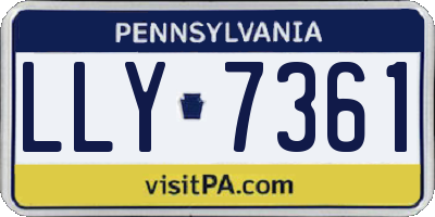 PA license plate LLY7361