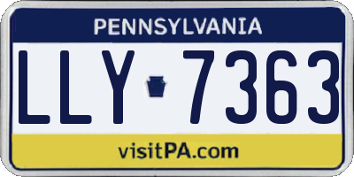 PA license plate LLY7363