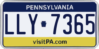 PA license plate LLY7365