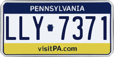 PA license plate LLY7371