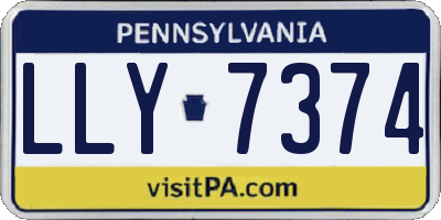 PA license plate LLY7374