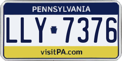 PA license plate LLY7376