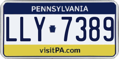 PA license plate LLY7389