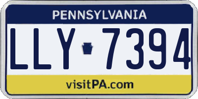 PA license plate LLY7394
