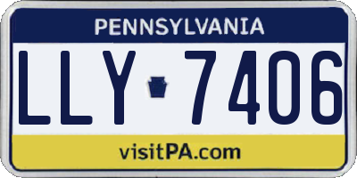 PA license plate LLY7406