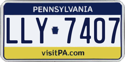 PA license plate LLY7407