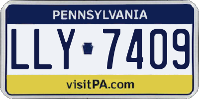 PA license plate LLY7409