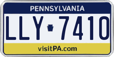 PA license plate LLY7410