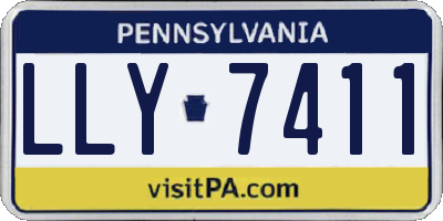 PA license plate LLY7411