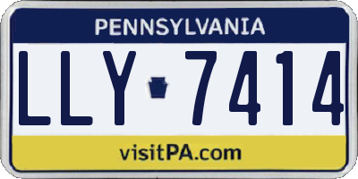 PA license plate LLY7414