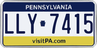 PA license plate LLY7415