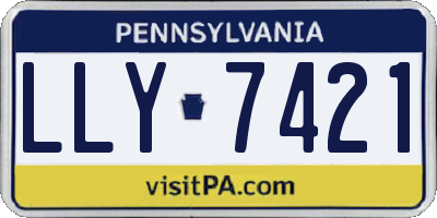 PA license plate LLY7421