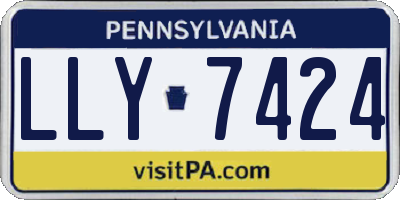 PA license plate LLY7424