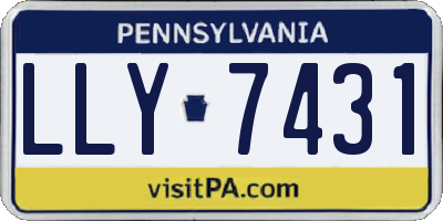 PA license plate LLY7431