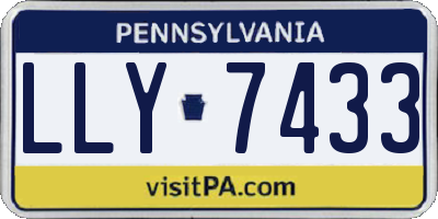 PA license plate LLY7433