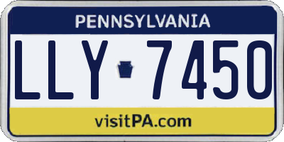 PA license plate LLY7450