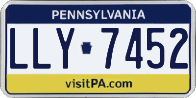 PA license plate LLY7452