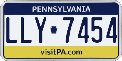PA license plate LLY7454