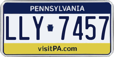 PA license plate LLY7457