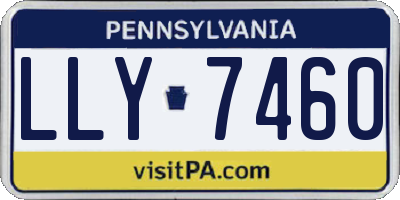 PA license plate LLY7460