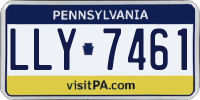 PA license plate LLY7461