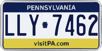 PA license plate LLY7462