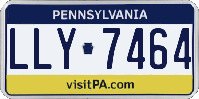 PA license plate LLY7464