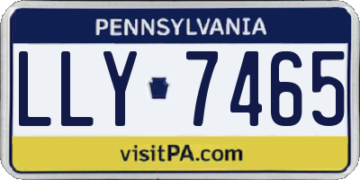 PA license plate LLY7465