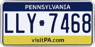 PA license plate LLY7468