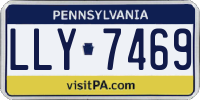 PA license plate LLY7469