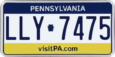 PA license plate LLY7475
