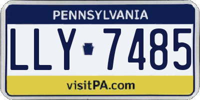 PA license plate LLY7485