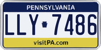 PA license plate LLY7486
