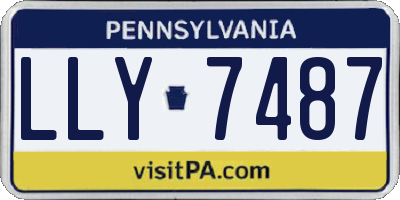 PA license plate LLY7487