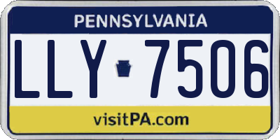 PA license plate LLY7506
