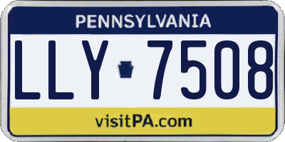 PA license plate LLY7508