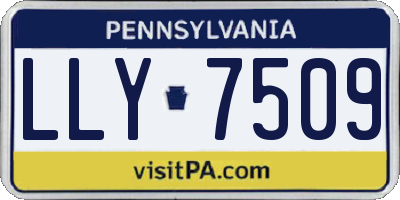 PA license plate LLY7509