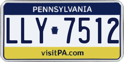 PA license plate LLY7512