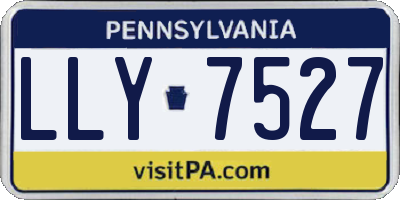 PA license plate LLY7527