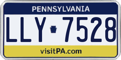 PA license plate LLY7528