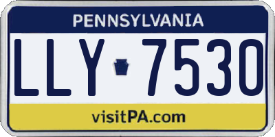 PA license plate LLY7530