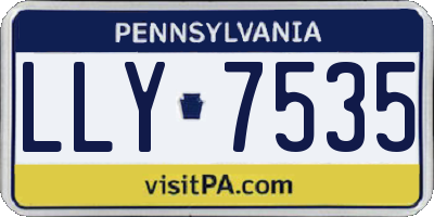 PA license plate LLY7535