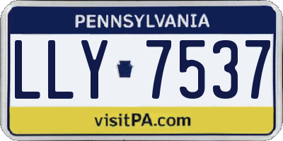 PA license plate LLY7537
