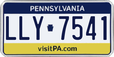 PA license plate LLY7541