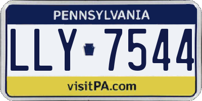 PA license plate LLY7544