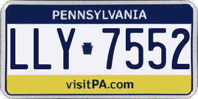 PA license plate LLY7552
